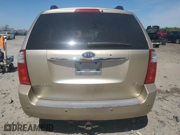 2007 Kia Sedona EX with VIN KNDMB233376157820, listed as a Copart auction lot 54328985 with Not Provided miles and Salvage Title. Bid and sale history available at DreamBid. Image 6.