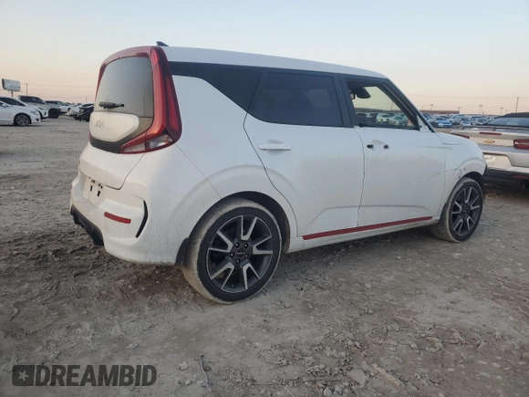 2022 Kia Soul Turbo with VIN KNDJ53AFXN7180712, listed as a Copart auction lot 43558835 with 55,487 mi miles and Salvage Title. Bid and sale history available at carsss.com. Image 3.