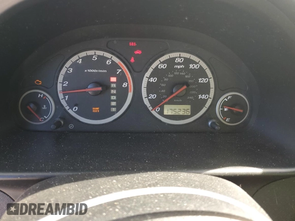 2002 Honda CR-V LX with VIN JHLRD685X2C004107, listed as a Copart auction lot 75190494 with 175,236 mi miles and Clean Title. Bid and sale history available at DreamBid. Image 9.