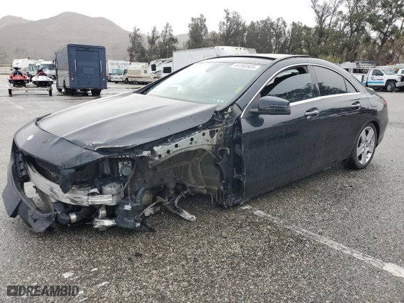 2016 Mercedes-Benz CLA with VIN WDDSJ4EB5GN336821, listed as a Copart auction lot 44368805 with 0 mi miles and Salvage Title. Bid and sale history available at carsss.com. Image 1.