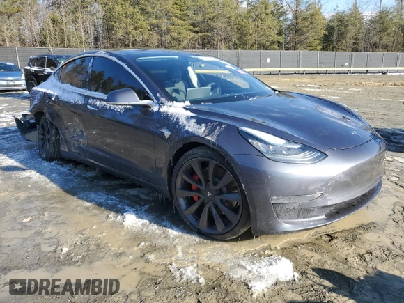 2020 Tesla Model 3 Performance z VIN 5YJ3E1ECXLF736151, wystawiony jako Copart lot #41789365 z przebiegiem 30 456 mil mil oraz Szkoda całkowita • Salvage title. Historia ofert i sprzedaży dostępna na DreamBid. Obrazek 4.