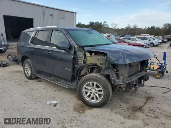 2021 Chevrolet Tahoe LT with VIN 1GNSCNKD5MR252123, listed as a Copart auction lot 42582425 with 114,130 mi miles and Salvage title. Bid and sale history available at DreamBid. Image 4.