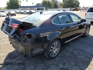 2014 Kia Cadenza Premium with VIN KNALN4D76E5148786, listed as a Copart auction lot 74369474 with 21,389 mi miles and Salvage Title. Bid and sale history available at carsss.com. Image 3.