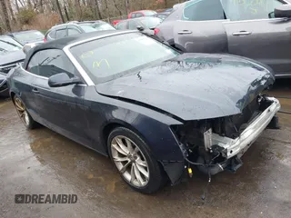 2013 Audi A5 Premium Plus with VIN WAULFAFH0DN002447, listed as a IAAI auction lot 41464707 with 115,934 mi miles. Bid and sale history available at carsss.com. Image 1.