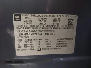 2018 GMC Terrain SLT with VIN 3GKALVEX9JL273557, listed as a IAAI auction lot 41789518 with 95,992 mi miles and . Bid and sale history available at carsss.com. Image 9.