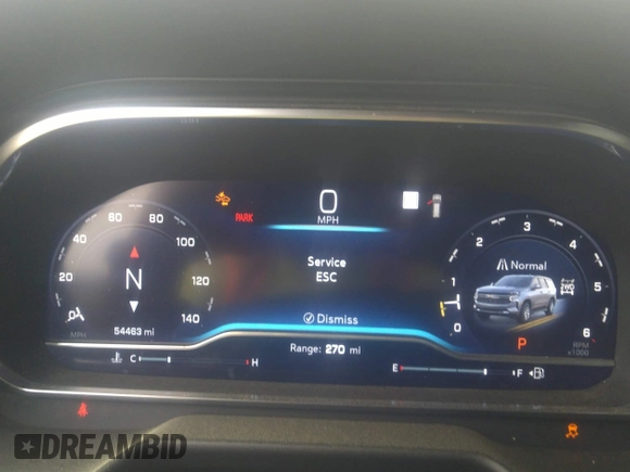 2022 Chevrolet Tahoe LT with VIN 1GNSKNKD5NR143276, listed as a IAAI auction lot 42268541 with 54,463 mi miles and . Bid and sale history available at DreamBid. Image 7.