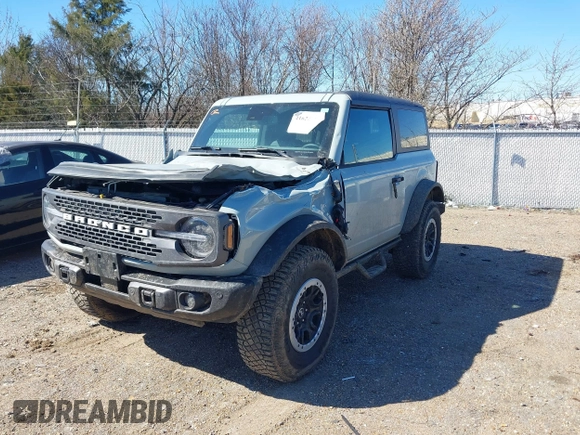 2023 Ford Bronco with VIN 1FMDE5CP0PLC17397, listed as a IAAI auction lot 41622763 with 21,799 mi miles. Bid and sale history available at carsss.com. Image 17.