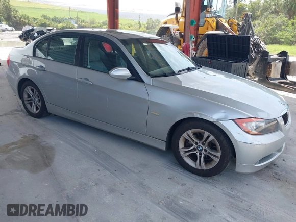 2008 BMW 3 Series 328i with VIN WBAVA37578NL50095, listed as a IAAI auction lot 42696286 with 117,408 mi miles and . Bid and sale history available at DreamBid. Image 1.