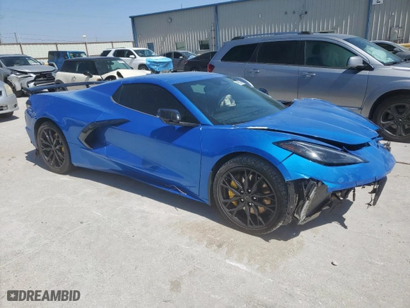 2025 Chevrolet Corvette 2LT with VIN 1G1YB3D40S5104689, listed as a Copart auction lot 49962765 with 5,744 mi miles and Salvage Title. Bid and sale history available at carsss.com. Image 4.