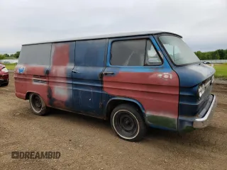 1962 Chevrolet Chevy Van z VIN 2R125S107554, wystawiony jako Copart lot #65285364 z przebiegiem 12 862 mil mil oraz Czysty tytuł • Clean title. Historia ofert i sprzedaży dostępna na DreamBid. Obrazek 4.