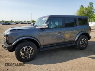 2024 Ford Bronco Outer Banks с VIN 1FMEE8BP1RLA41048, выставлен на аукционе Copart как лот 59541005 с пробегом 3 496 миль миль и Чистый • Clean title. История ставок и продаж доступна на DreamBid. Изображение 1.