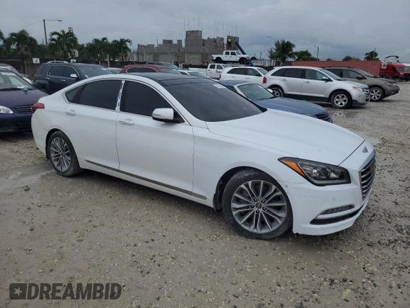 2017 Genesis G80 3.8L with VIN KMHGN4JE3HU172234, listed as a Copart auction lot 74680664 with 101,375 mi miles and Salvage Title. Bid and sale history available at carsss.com. Image 4.