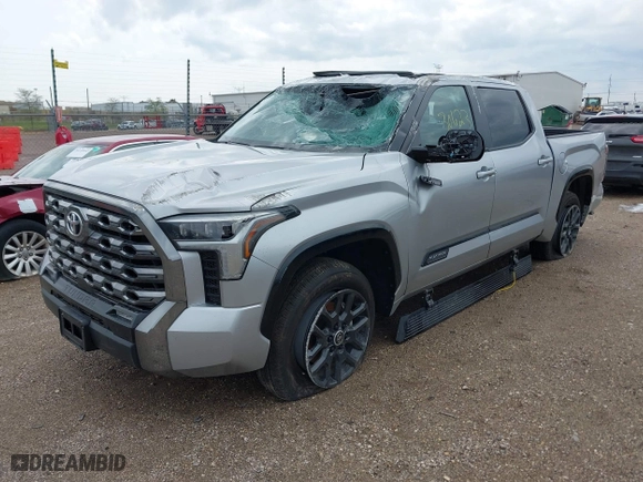 2024 Toyota Tundra 4WD Platinum with VIN 5TFNA5DB7RX142071, listed as a IAAI auction lot 41830623 with 23,163 mi miles. Bid and sale history available at carsss.com. Image 17.