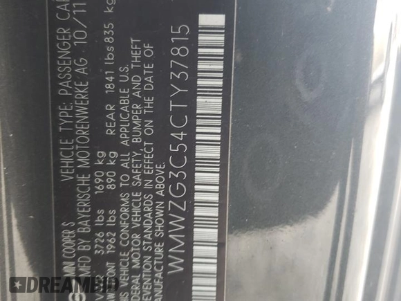 2012 MINI Clubman S z VIN WMWZG3C54CTY37815, wystawiony jako Copart lot #42486085 z przebiegiem 144 256 mil mil oraz Szkoda całkowita • Salvage title. Historia ofert i sprzedaży dostępna na DreamBid. Obrazek 12.