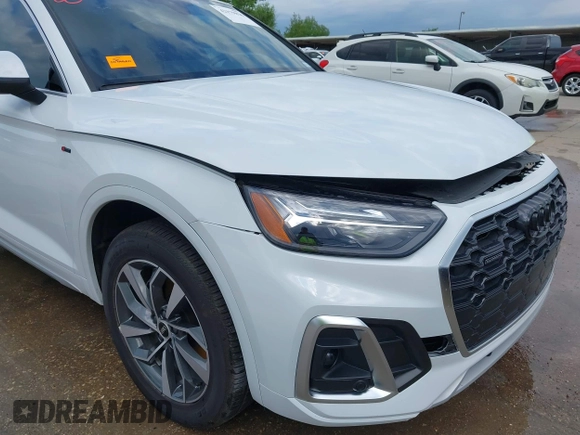 2023 Audi Q5 S line Premium Plus with VIN WA1EABFY3P2122520, listed as a IAAI auction lot 42179826 with 23,020 mi miles and . Bid and sale history available at DreamBid. Image 20.