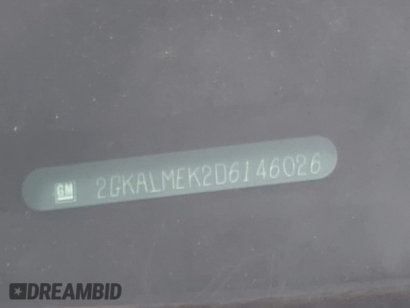 2013 GMC Terrain SLE with VIN 2GKALMEK2D6146026, listed as a IAAI auction lot 42282587 with 125,951 mi miles and . Bid and sale history available at DreamBid. Image 9.