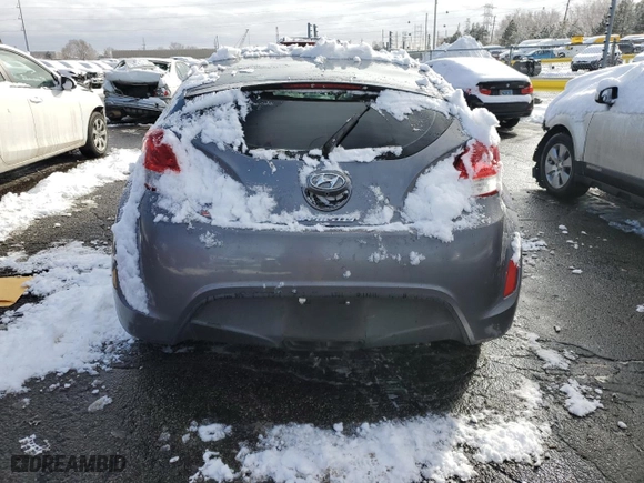 2017 Hyundai Veloster with VIN KMHTC6AD2HU314581, listed as a Copart auction lot 45744705 with 133,713 mi miles and Salvage Title. Bid and sale history available at carsss.com. Image 6.
