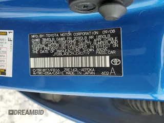 2009 Toyota Corolla with VIN JTDBL40E29J040719, listed as a Copart auction lot 55596955 with 178,358 mi miles and Clean Title. Bid and sale history available at carsss.com. Image 12.