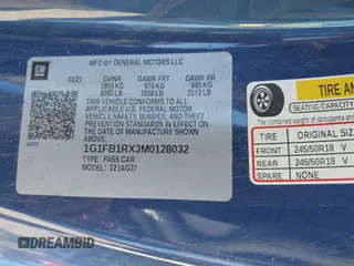2021 Chevrolet Camaro 1LS z VIN 1G1FB1RX3M0128032, wystawiony jako IAAI lot #41050713 z przebiegiem 58 255 mil mil oraz . Historia ofert i sprzedaży dostępna na DreamBid. Obrazek 9.