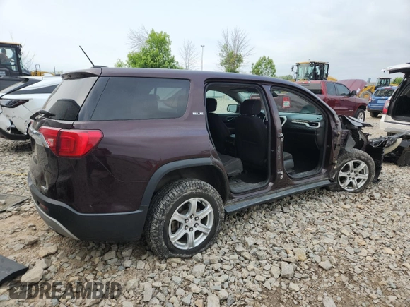2017 GMC Acadia SLE with VIN 1GKKNRLA6HZ281462, listed as a Copart auction lot 60874925 with 96,411 mi miles and Clean title. Bid and sale history available at DreamBid. Image 3.