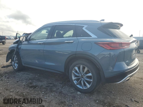 2022 Infiniti QX50 Essential with VIN 3PCAJ5CB1NF117378, listed as a Copart auction lot 60645134 with 29,468 mi miles and Salvage Title. Bid and sale history available at DreamBid. Image 2.