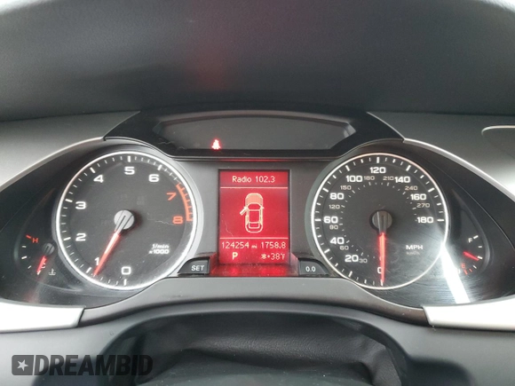 2012 Audi A4 2.0T Premium with VIN WAUAFAFL9CN016874, listed as a Copart auction lot 82851444 with 124,254 mi miles and Salvage Title. Bid and sale history available at carsss.com. Image 9.