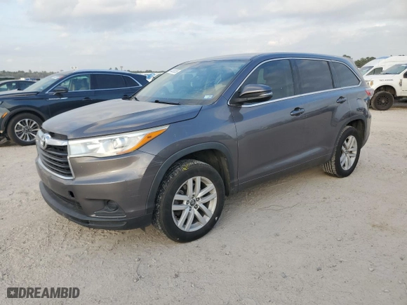 2016 Toyota Highlander LE with VIN 5TDZARFH8GS022678, listed as a Copart auction lot 44036355 with 171,630 mi miles and Salvage Title. Bid and sale history available at carsss.com. Image 1.