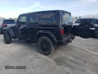 2021 Jeep Wrangler Unlimited Sahara High Altitude with VIN 1C4HJXEM0MW669053, listed as a Copart auction lot 47887465 with Not provided miles and Salvage title. Bid and sale history available at DreamBid. Image 2.