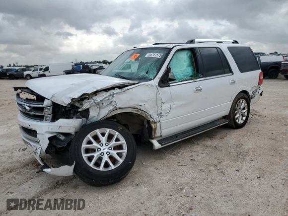 2017 Ford Expedition Limited with VIN 1FMJU1KT8HEA19220, listed as a Copart auction lot 54761175 with Not provided miles and Salvage title. Bid and sale history available at DreamBid. Image 1.