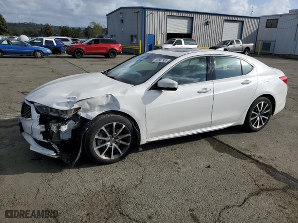 2018 Acura TLX w/Technology Pkg with VIN 19UUB2F50JA005898, listed as a Copart auction lot 50837985 with 41,494 mi miles and Salvage Title. Bid and sale history available at carsss.com. Image 1.