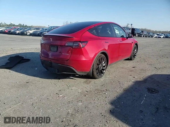 2023 Tesla Model Y Performance with VIN 7SAYGDEF4PF960357, listed as a Copart auction lot 51126105 with 37,252 mi miles and Salvage Title. Bid and sale history available at DreamBid. Image 10.