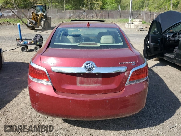 2010 Buick LaCrosse CXL with VIN 1G4GC5EGXAF309140, listed as a Copart auction lot 53639345 with 0 mi miles and Salvage Title. Bid and sale history available at carsss.com. Image 6.