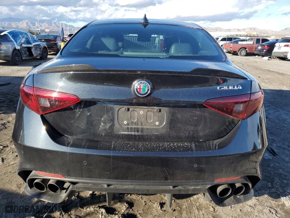 2018 Alfa Romeo Giulia Quadrifoglio with VIN ZARFAEAV8J7584337, listed as a Copart auction lot 44797795 with 50,570 mi miles and Salvage Title. Bid and sale history available at carsss.com. Image 6.