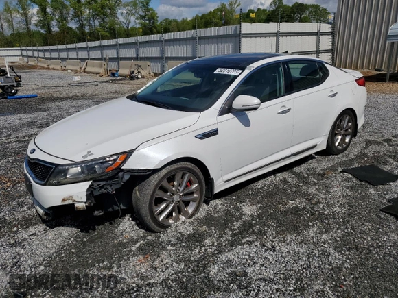 2014 Kia Optima SXL Turbo with VIN 5XXGR4A68EG348780, listed as a Copart auction lot 52010725 with 186,132 mi miles and Clean title. Bid and sale history available at DreamBid. Image 1.