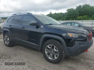 2019 Jeep Cherokee Trailhawk with VIN 1C4PJMBX9KD183116, listed as a Copart auction lot 58518265 with 124,258 mi miles and Salvage title. Bid and sale history available at DreamBid. Image 4.