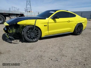 2021 Ford Mustang GT with VIN 1FA6P8CF3M5105831, listed as a Copart auction lot 50841185 with 114,399 mi miles and Salvage Title. Bid and sale history available at carsss.com. Image 1.