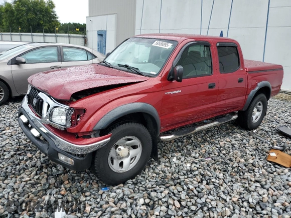2004 Toyota Tacoma PreRunner with VIN 5TEGM92N54Z358832, listed as a Copart auction lot 59558895 with 229,796 mi miles and Salvage title. Bid and sale history available at DreamBid. Image 1.