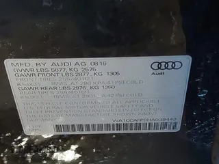 2017 Audi SQ5 Premium Plus with VIN WA1CCAFP9HA039443, listed as a IAAI auction lot 41739864 with 114,353 mi miles. Bid and sale history available at carsss.com. Image 9.