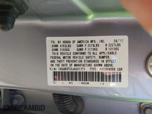2018 Acura TLX Technology z VIN 19UUB3F53JA001771, wystawiony jako IAAI lot #42291875 z przebiegiem Nie podano mil oraz . Historia ofert i sprzedaży dostępna na DreamBid. Obrazek 9.