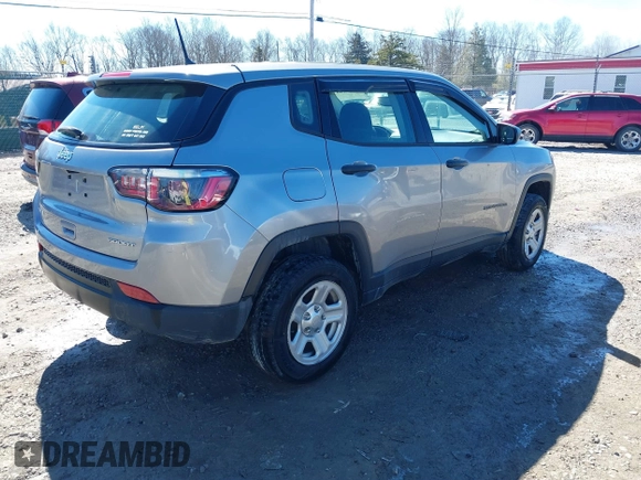 2018 Jeep Compass Sport with VIN 3C4NJDAB8JT191603, listed as a IAAI auction lot 41674308 with 107,291 mi miles and . Bid and sale history available at DreamBid. Image 4.