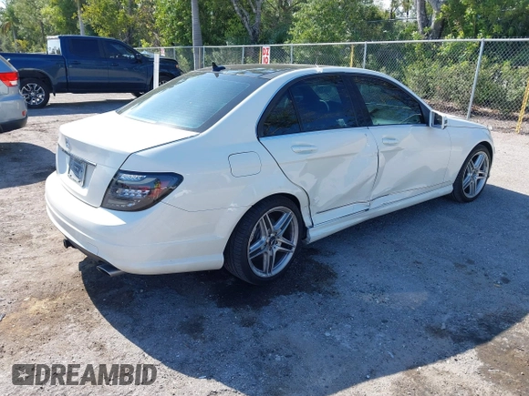 2011 Mercedes-Benz C-Class C 300 Sport with VIN WDDGF5EB3BR152220, listed as a IAAI auction lot 42030611 with 133,702 mi miles. Bid and sale history available at carsss.com. Image 4.