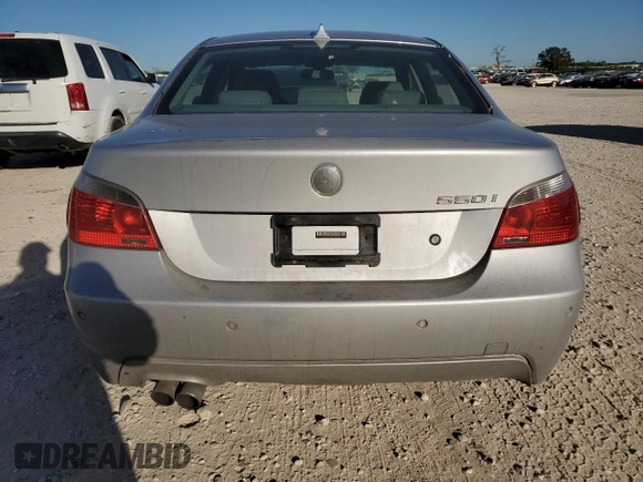 2007 BMW 5 Series 550i with VIN WBANB535X7CP05348, listed as a Copart auction lot 80803994 with Not Provided miles and Salvage Title. Bid and sale history available at DreamBid. Image 6.
