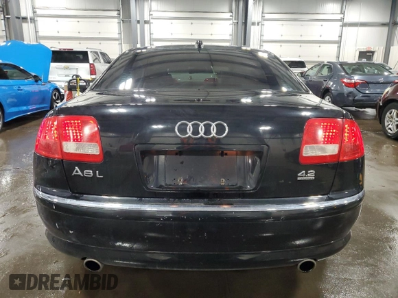 2004 Audi A8 with VIN WAUML44E44N013636, listed as a Copart auction lot 85742224 with 157,415 mi miles and Salvage title. Bid and sale history available at DreamBid. Image 6.
