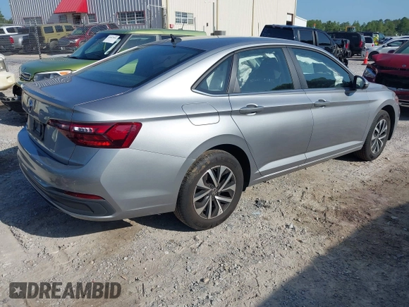 2024 Volkswagen Jetta S with VIN 3VW5M7BU1RM091919, listed as a IAAI auction lot 42691466 with 25,101 mi miles and . Bid and sale history available at DreamBid. Image 4.