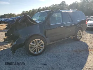 2016 Ford Expedition EL Platinum with VIN 1FMJK1MT8GEF12400, listed as a Copart auction lot 47291385 with 0 mi miles and Salvage Title. Bid and sale history available at carsss.com. Image 1.