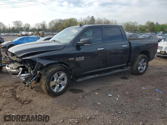 2017 Ram 1500 Big Horn with VIN 3C6RR7LT7HG505737, listed as a Copart auction lot 53357345 with 0 mi miles and Salvage Title. Bid and sale history available at carsss.com. Image 1.