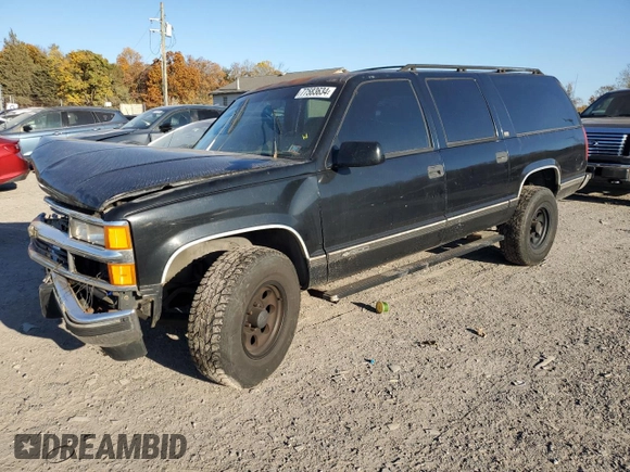 1994 Chevrolet Suburban with VIN 1GNFK16K0RJ417930, listed as a Copart auction lot 77583634 with 252,477 mi miles and Salvage Title. Bid and sale history available at carsss.com. Image 1.