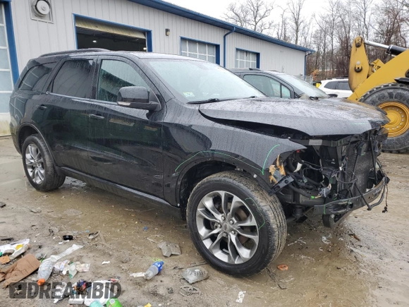 2019 Dodge Durango GT Plus with VIN 1C4RDJDG4KC560629, listed as a Copart auction lot 47756325 with 74,723 mi miles and Salvage Title. Bid and sale history available at DreamBid. Image 4.