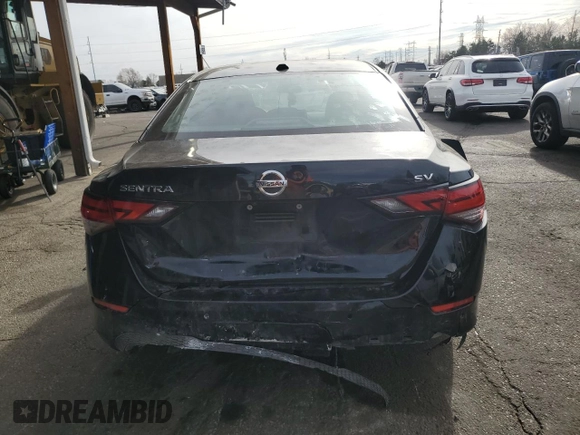 2022 Nissan Sentra SV with VIN 3N1AB8CV8NY222516, listed as a Copart auction lot 49930015 with 72,811 mi miles and Salvage Title. Bid and sale history available at carsss.com. Image 6.