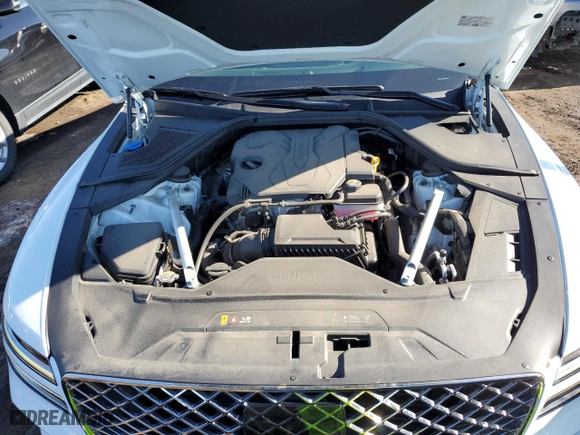 2022 Genesis G80 2.5T with VIN KMTGB4SC4NU139623, listed as a Copart auction lot 42592965 with 14,618 mi miles and Salvage Title. Bid and sale history available at carsss.com. Image 11.